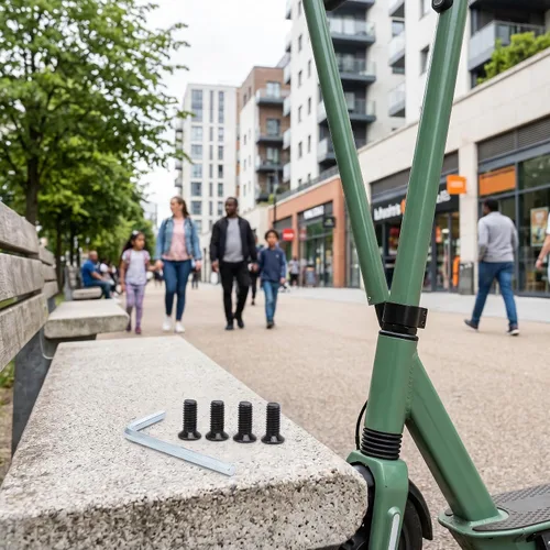 Miniatura 5 de VBESTLIFE E-Scooter Kit de herramientas de llave hexagonal, 4 piezas de tornillos de tubo de horquilla delantera para manillar E-Scooter con llave
