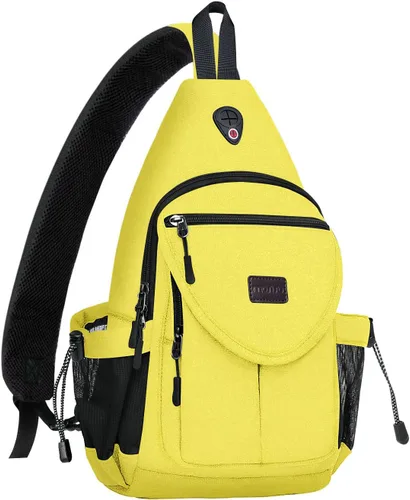 Miniatura 12 de MOSISO - Mochila bandolera/cruzada de lona para senderismo con bolsillo antirrobo Blanco perla