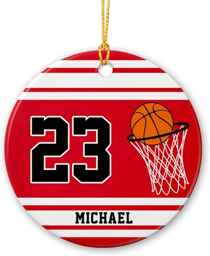 Miniatura 16 de Adornos personalizados de cerámica de fútbol americano, recuerdo de adorno de Navidad de jugador de fútbol americano, regalo para atletas