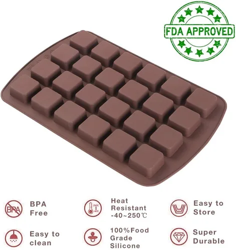 Miniatura 4 de Webake - Moldes de silicón para chocolate, molde para hornear para gelatina, bombas de grasa de Keto, Marrón