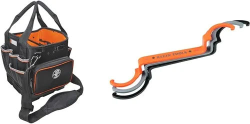 Miniatura 13 de Klein Tools 55419SP-14 Bolsa de herramientas con correa para el hombro tiene 14 bolsillos para almacenamiento de herramientas, puede adaptarse a