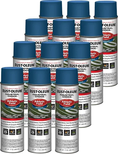 Rust-Oleum 318193-12PK Industrial Choice AF1600 System Athletic Field - Pintura de rayas invertidas, azul rey, 17 onzas (paquete de 12)