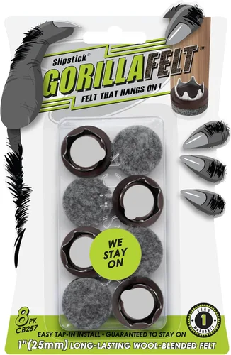 Miniatura 18 de GorillaFelt CB270 - Protectores de piso para muebles (juego de 4) almohadillas de fieltro para muebles con tapa garantizadas para permanecer