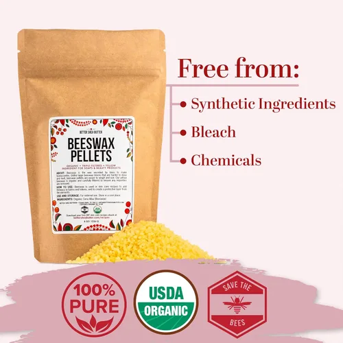 Miniatura 8 de Pellets de cera de abeja orgánica para hacer velas, envolturas de alimentos de cera, esmalte de muebles, fabricación de bálsamo labial, grado