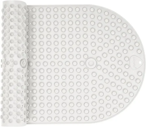 Miniatura 13 de Alfombra de Silicona Antideslizante para Bañera y Ducha, Alfombra Antideslizante para Piso de Ducha con Masaje de Burbujas de 27 x 15 Pulgadas