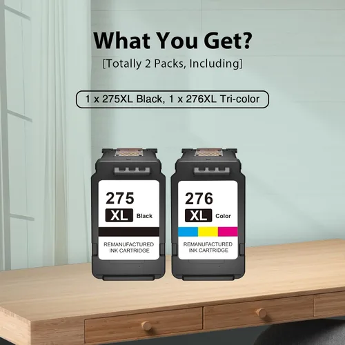 Miniatura 8 de PG-275XL CL-276XL Reemplazo para cartuchos de tinta Canon 275 y 276 para Canon Ink 275 y 276 Combo Pack PG275 Negro CL276 Color para PIXMA TS3722