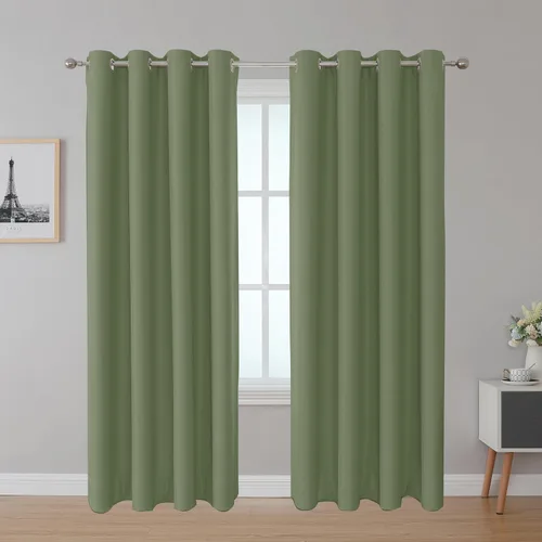 Miniatura 19 de Fire Retardant Blackout Curtains, Grommet Top, NFPA 701 Certified Flame Resistant Drape, Room Darkening for Dorm/Classroom, 2 Panels, Navy Blue