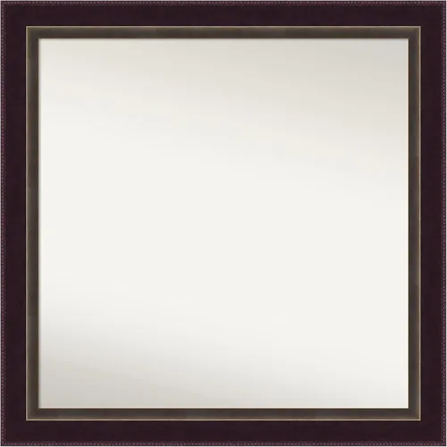 Miniatura 384 de Amanti Art Espejo de baño de bronce para sobre el fregadero, 24 x 24 pulgadas, espejo cuadrado de bronce Lara para tocador, marco de madera