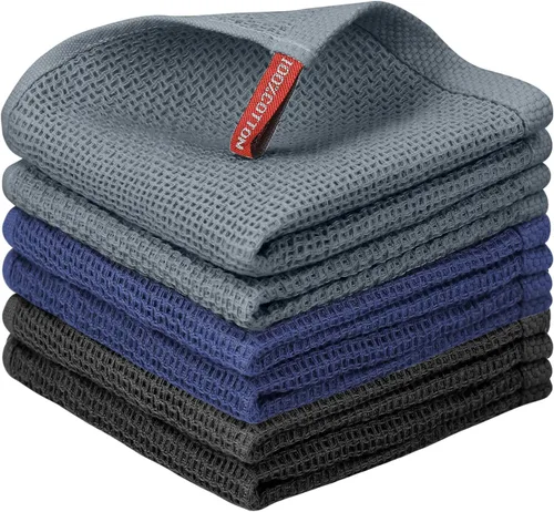 Miniatura 112 de Nialnant - Toalla de cocina 100% algodón, tejido gofre, suave, absorbente y de secado rápido, toallas para secar platos, trapos de limpieza - Multi