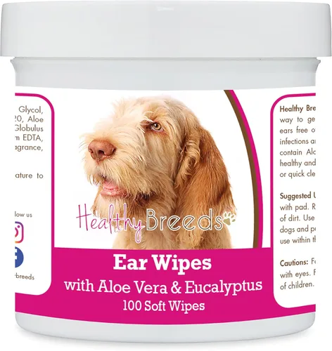 Miniatura 34 de Healthy Breeds Pastor alemán, silla de montar, toallitas de limpieza de oídos con aloe y eucalipto para perros, 100