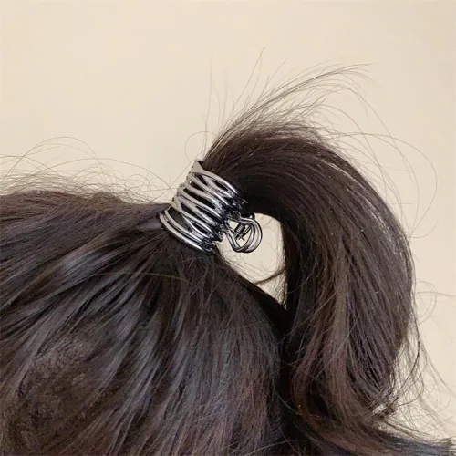 Miniatura 7 de Myhiju Pinzas de metal para el cabello, 2 pinzas de cola de caballo altas para mujer, pinzas pequeñas antideslizantes para cabello grueso