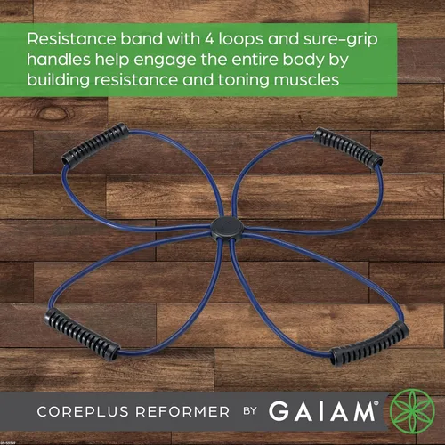 Miniatura 3 de Gaiam Pilates Coreplus Reformer Resistance Band Kit - Home Fitness Equipment for Total Body Workout - Helps to Target Muscles, Tone, and Build
