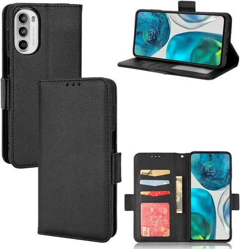 Miniatura 127 de Funda de piel sintética compatible con Motorola Moto E22 4G, funda de piel sintética compatible con Motorola Moto E22i 4G, color negro
