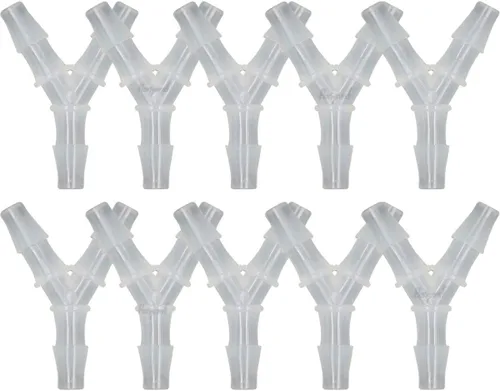 Miniatura 21 de Conector de púas de 3 vías en forma de Y de plástico de 1/2 "para manguera de aire, accesorio de púas de polipropileno de pp de tubería de agua