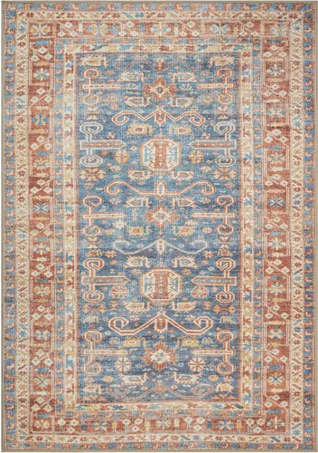 Miniatura 79 de GLN Rugs Traditional Collection - Alfombra de felpilla lavable a máquina, tradicional lavable, antideslizante, alfombra de felpilla de pelo corto
