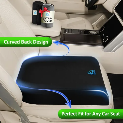 Miniatura 4 de Cojín de asiento de espuma viscoelástica, cojín ergonómico para silla de oficina para espalda, coxis, ciática y alivio del dolor de coxis y alivio