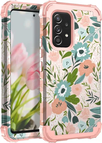 Miniatura 68 de Hocase Funda para Galaxy A37 5G, protección resistente a prueba de golpes, parachoques de goma de silicona suave+funda protectora híbrida