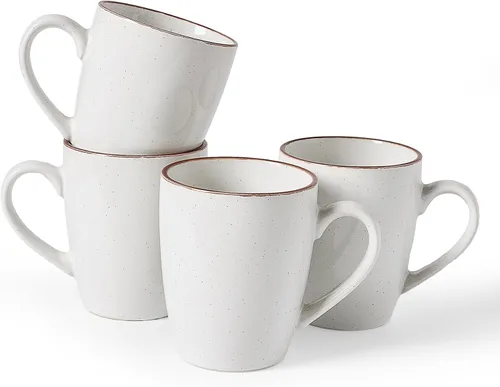 Miniatura 24 de famiware Venus - Tazas de café para 4, juego de tazas de 12 onzas, taza para beber con asa para café, té, cacao, leche, carbón