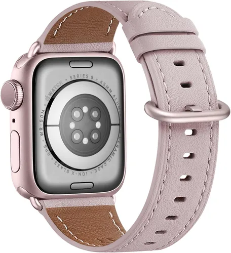 Miniatura 17 de WFEAGL Compatible con Apple Watch Banda 38mm 40mm 41mm para Mujeres, Correa de Cuero de Grano Superior para iWatch Ultra SE & Series 9 8 7 6 5 4 3