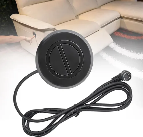 Silla reclinable eléctrica de repuesto con enchufe de 2 botones y 5 pines para sofá eléctrico, silla elevadora de mano redonda, reemplazo remoto
