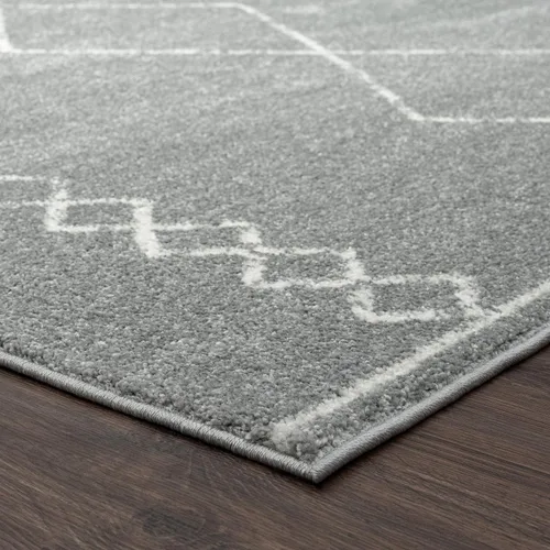 Miniatura 3 de LUXE WEAVERS - Alfombra geométrica marroquí estilo boho, color gris, tamaño 8 x 10, Daphnes 2735