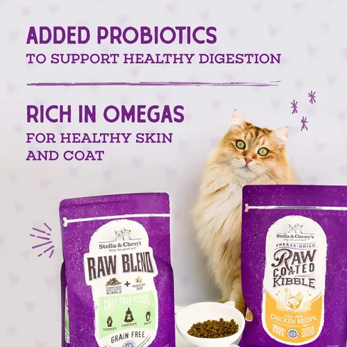 Miniatura 7 de Stella & Chewy's Comida para Gatos con Recubrimiento Crudo - Croquetas Altas en Proteínas, Sin Granos con Salmón de Captura Silvestre - Soporte
