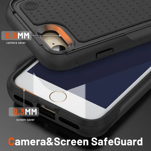 Miniatura 107 de Jeylly Funda para iPhone SE/Funda para iPhone 5S, Exterior de Plástico Duro que Absorbe Golpes + Interior de Silicona de Goma Defensor contra