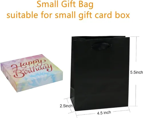 Miniatura 2 de 12 bolsas de papel de regalo extra pequeñas con asas de cinta (4.5 x 5.5 x 2.5 pulgadas), para recuerdos de fiesta, baby shower, bodas, vacaciones