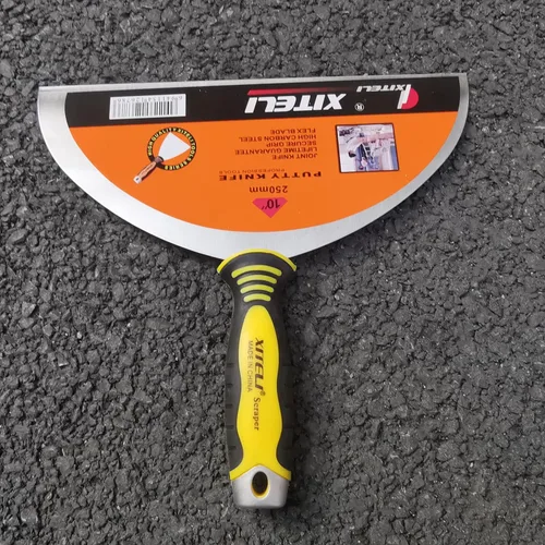 Miniatura 2 de Rascador de masilla grande, cuchillos de masilla de acero inoxidable de 10 pulgadas con mango ergonómico de plástico para pegar pintura, pared