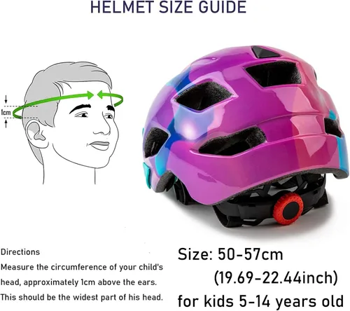 Miniatura 5 de SIFVO - Casco de bicicleta para niños y niñas, casco de bicicleta con visera genial para niños de 5 a 14 años, casco de bicicleta para niños, casco