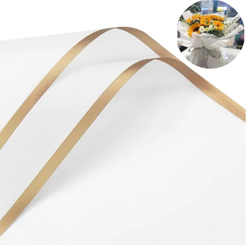 Miniatura 8 de Gloreyan 20 hojas de papel de regalo de flores, ramo de floristería para manualidades, ramo de flores frescas, envoltura impermeable, caja de 20