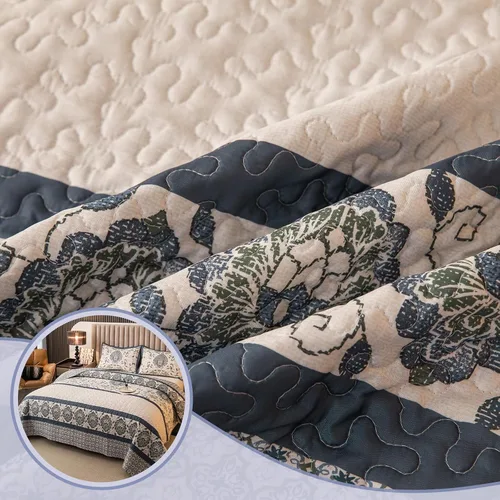 Miniatura 3 de Juego de ropa de cama de edredón bohemio tamaño King, 3 piezas de color rojo (1 edredón, 2 fundas de almohada), juego de ropa de cama ligero