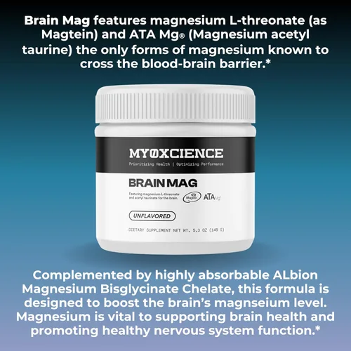 Miniatura 8 de Brain Mag Magnesio L-treonato (Magtein) con Mag Taurato (ATA Mag) Mag glicinato para apoyo cerebral 60 porciones (cereza)