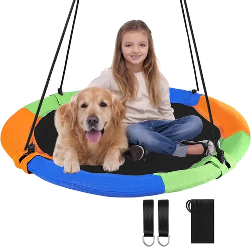 Miniatura 7 de RedSwing Columpio de árbol de 43 pulgadas para niños al aire libre, impermeable, grande, redondo, para árboles y columpios, fuerte y resistente