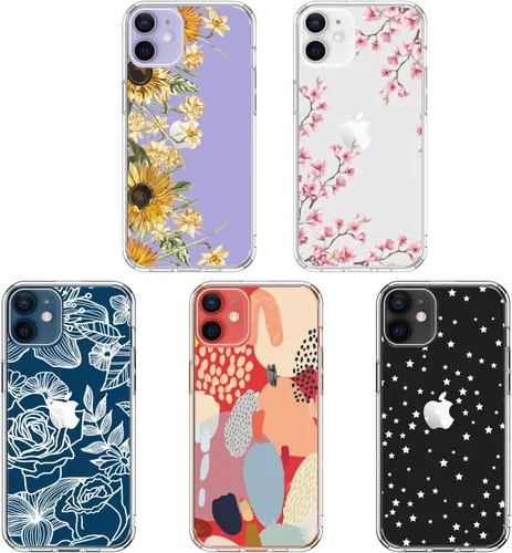 Miniatura 5 de ICEDIO Funda para iPhone 16+ Plus con protector de pantalla, transparente con patrones de moda, diseñada para niñas y mujeres, funda de ajuste