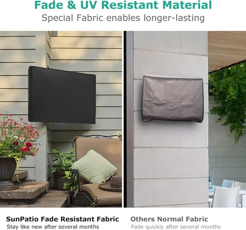 Miniatura 4 de SunPatio Funda resistente a la intemperie para TV para pantallas planas de 41 a 43 pulgadas, protector de pantalla impermeable con bolsillo remoto