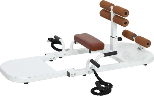 Miniatura 10 de Soozier - Máquina plegable de sentadillas sissy, máquina de empuje de cadera con soporte para flexiones y ruedas, equipo multiusos de entrenamiento