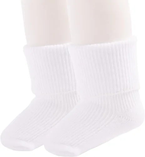 Miniatura 5 de Calcetines para bebé niña con ojales, calcetines de encaje triple con volantes, calcetines de 235 pares de calcetines de tobillo para recién nacidos