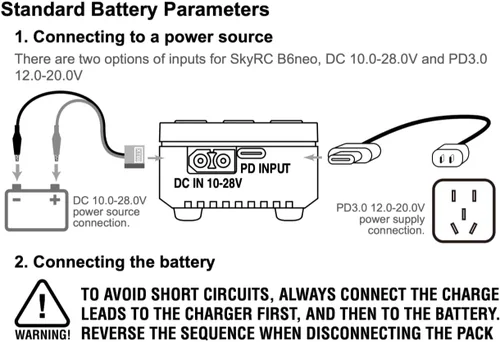 Miniatura 6 de SKYRC B6 Neo2: Balance Lipo cargador de batería para 1S-6S Lipo/Li-Ion/LiHV, 1-15S NiMH/NiCd - DC 300W, PD 80W, cargador de batería inteligente