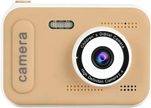 1080P Mini cámara digital para niños, cámara de video digital para niños, lente doble, pantalla IPS de 2.4 pulgadas, batería incorporada, lindos