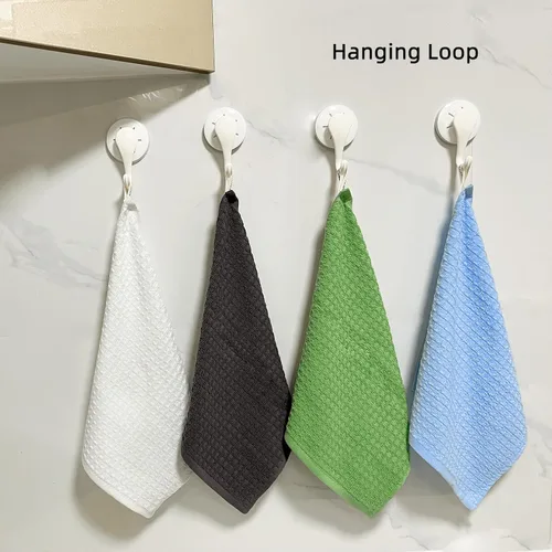 Miniatura 5 de Juego de 12 paños de cocina de algodón para la limpieza del hogar y la cocina, 12 x 12 pulgadas, paquete de 12 paños de cocina, trapos de cocina