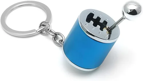 Miniatura 10 de Osilly Llavero de caja de cambios, llavero de palanca de cambios manual de seis velocidades, accesorios creativos para aliviar el estrés, llavero