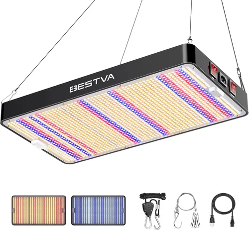 Miniatura 8 de BESTVA - Luz Led de 2000 W con diodos de alto rendimiento y de espectro completo para cultivar plantas en floración y cultivo hidropónico