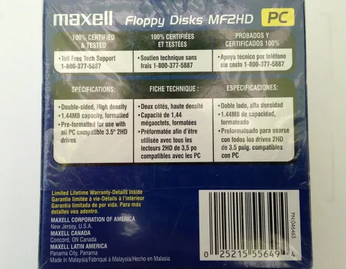 Miniatura 2 de Maxell Paquete de 10 MF2HD preformateados de 3.5 HD de 1.44 MB