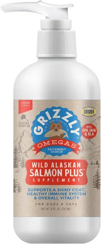 Miniatura 14 de Grizzly Pet Products Salmon Plus Omega 3-6-9 Suplemento alimenticio para perros y gatos, 16 onzas