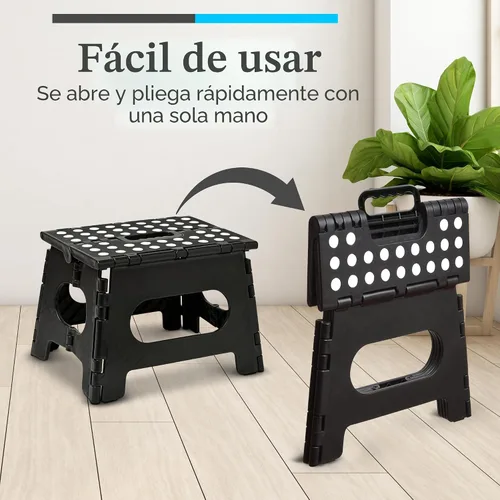 Miniatura 3 de Handy Laundry Taburete plegable de paso - Taburete plegable lo suficientemente resistente para apoyar a adultos y lo suficientemente seguro