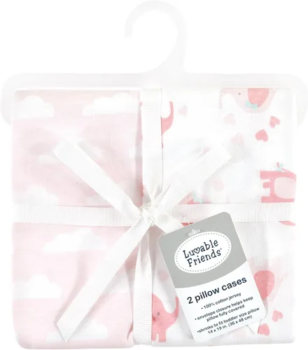 Miniatura 2 de Luvable Friends Fundas de almohada unisex para bebé, diseño de elefante básico para niña, talla única