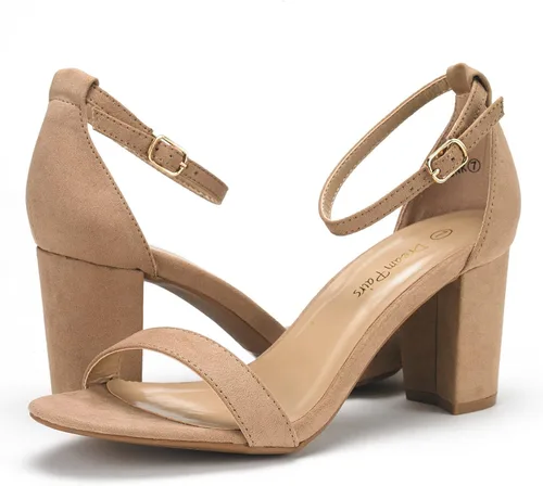 Miniatura 3 de DREAM PAIRS - Sandalias de tacón grueso y bajo para mujer