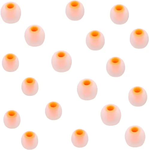 Miniatura 33 de Puntas de repuesto para auriculares, puntas de silicona para los oídos, aptos para agujeros interiores de 0.150 in a 0.201 in, 9 pares S/M/L blanco