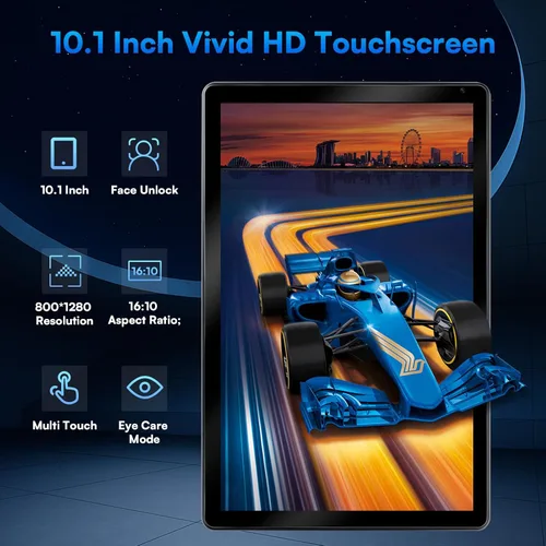 Miniatura 4 de HiGrace 2025 última tablet Android 15 mejorada de 10 pulgadas, 24GB+128GB+1TB de expansión, WiFi 6 BT 5.4, carga rápida Type-C, cámara dual